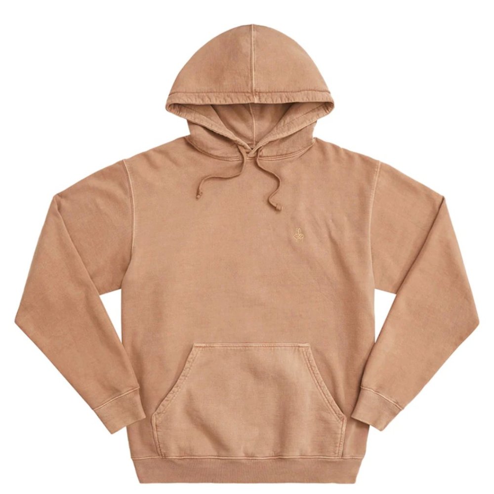 ONLY NY Peace Embroidery Hoodie Light Brown Size S